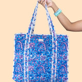 Paisley Zipper Tote Bag
