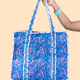 Paisley Zipper Tote Bag