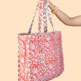 Kesariya Zipper Tote Bag
