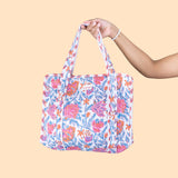 Jaipur Bloom Mini Zipper Tote Bag