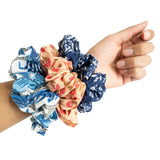 Indigo Bloom Scrunchies