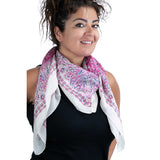 Pink Flora Silk Scarf