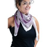 Purple Motif Silk Scarf